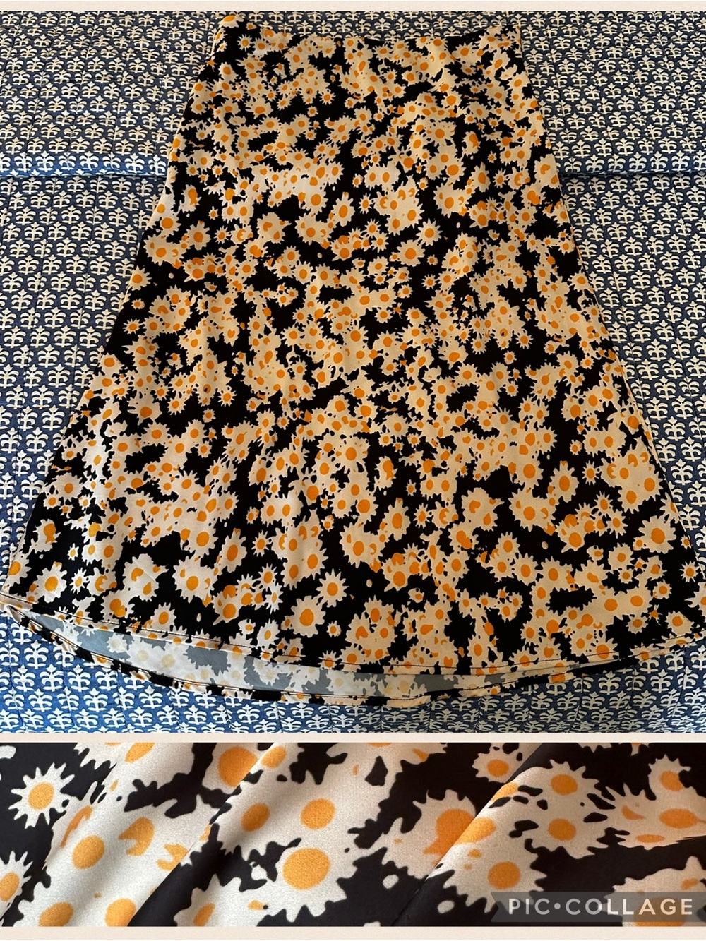Daisy Floral Midi Skirt